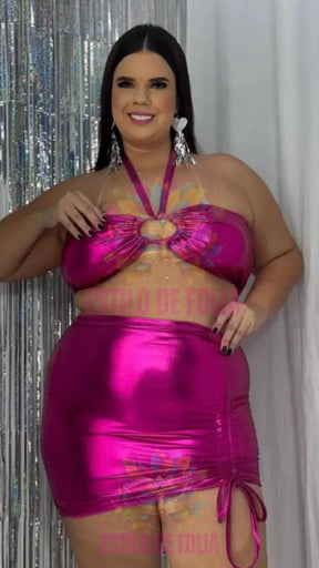 Conjunto Metalizado Plus Size