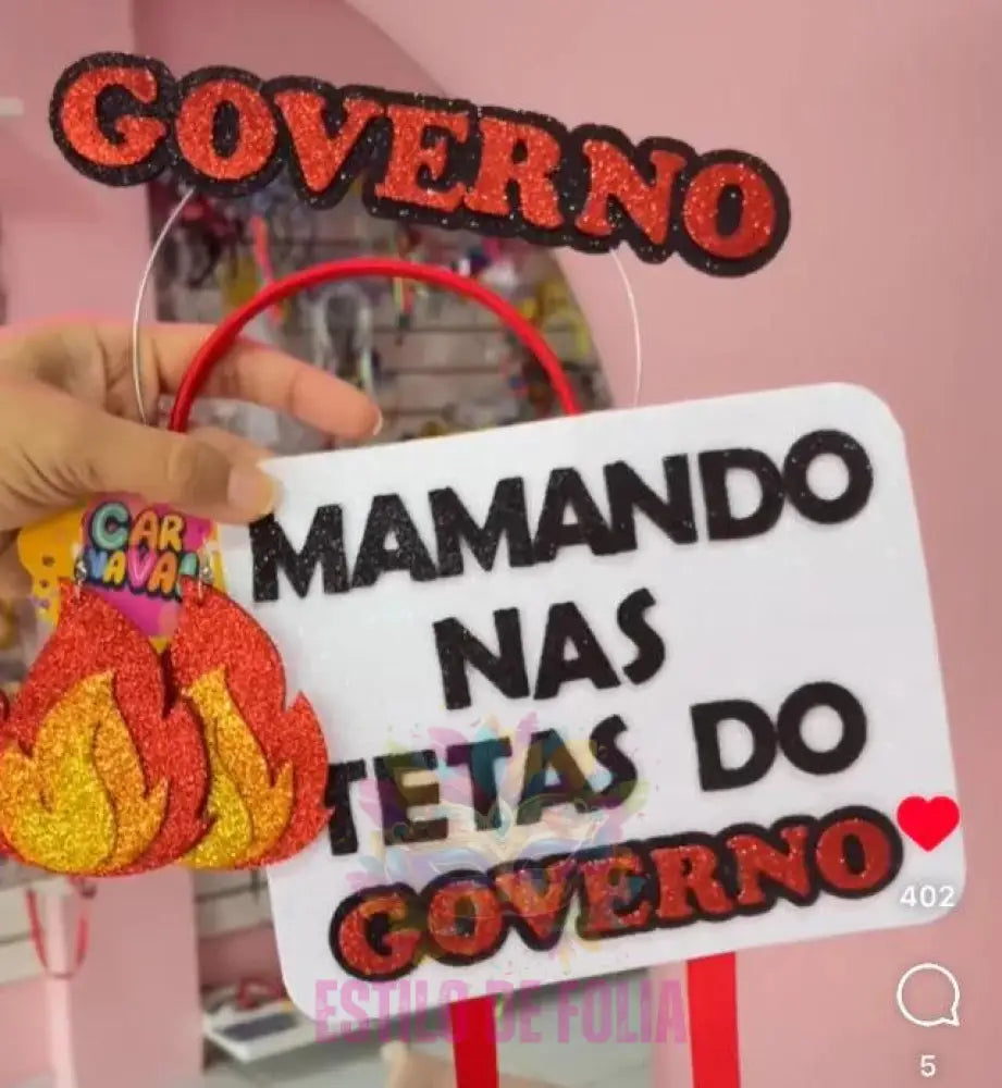 Kit Casal Governo (Tiara E Plaquinha)