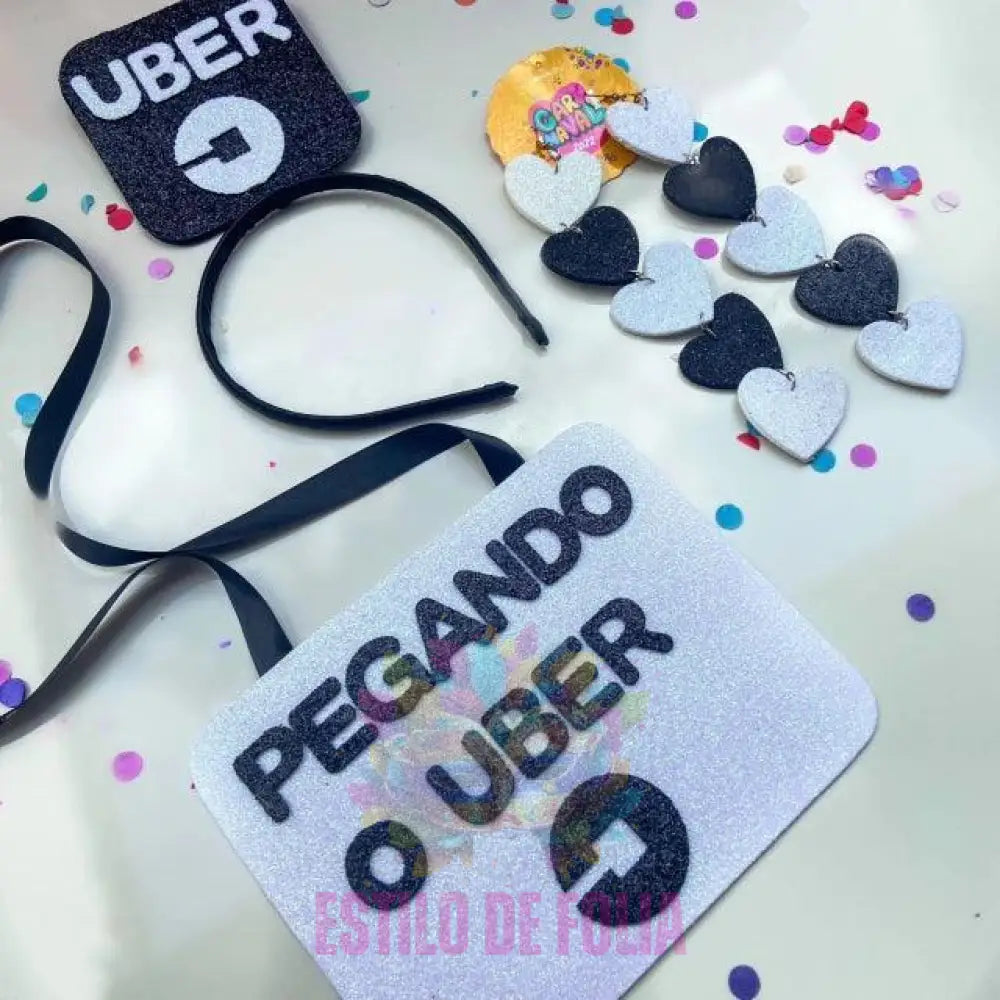 Kit Casal Uber (Tiara + Plaquinha)