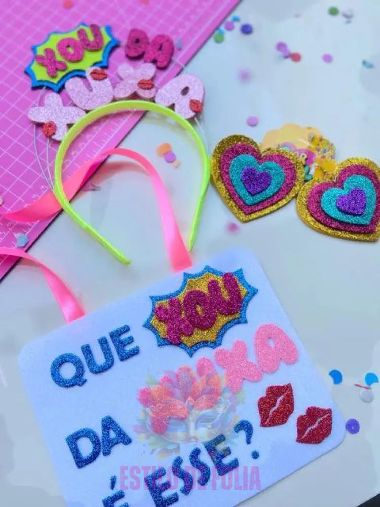 Kit Xou Da Xuxa (Tiara + Plaquinha)